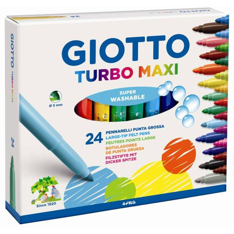 Large tip felt pens Giotto Turbo MAXI 24