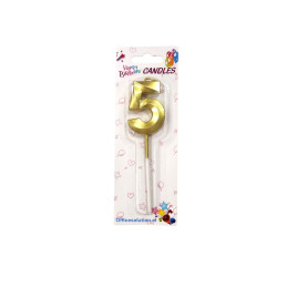CANDLE WITH NUMBER 5 (FIVE)...