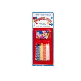COLORED CANDLES 24 PIECES