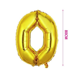 NUMBER BALLOON 0 GOLD