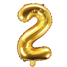 NUMBER BALLOON 2 GOLD