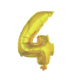NUMBER BALLOON 4 GOLD