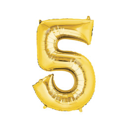 NUMBER BALLOON 5 GOLD