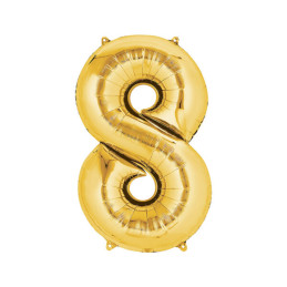 NUMBER BALLOON 8 GOLD