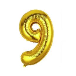 NUMBER BALLOON 9 GOLD