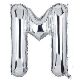 LETTER BALLOON M SILVER