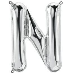 LETTER BALLOON N SILVER