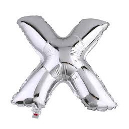 LETTER BALLOON X SILVER