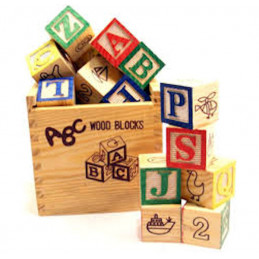 Baby Alphabet Wooden Blocks 3D