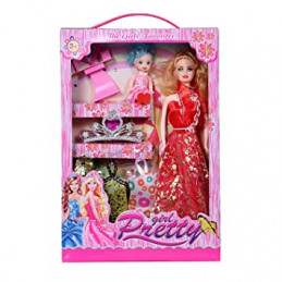 DOLL PLAY SET WITH DRESSES...