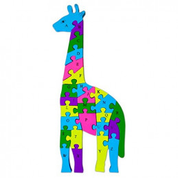 Wooden giraffe puzzle toy
