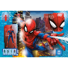 CLEMENTONI PUZZLE MARVEL SPIDER-MAN SUPERCOLOR, 104 PIECES, 48.5x33.5cm