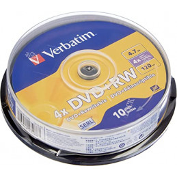 DVD+RW 4.7GB 4X 10 PACK...